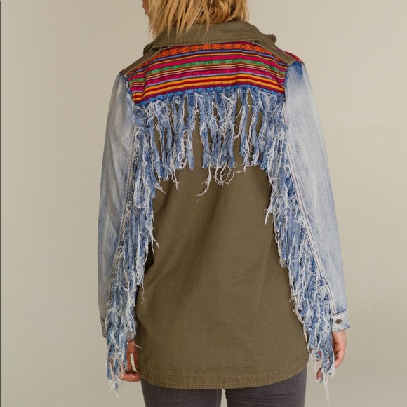 Raga The Chandler army-style fringe boho jacket - Picture 10 of 14